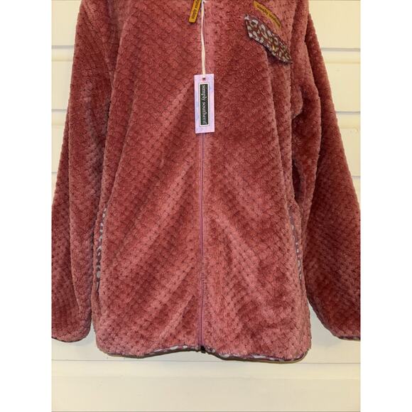 NWT Simply Southern Fleece Full Zip Long Sleeve Jacket Size XL - Picture 4 of 12